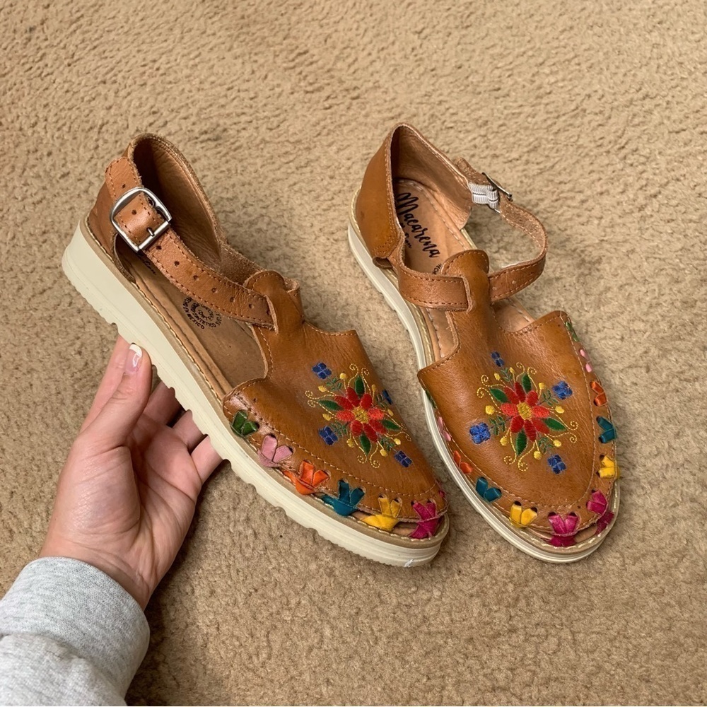 Macarena Collection Mexican lace colorful sandals